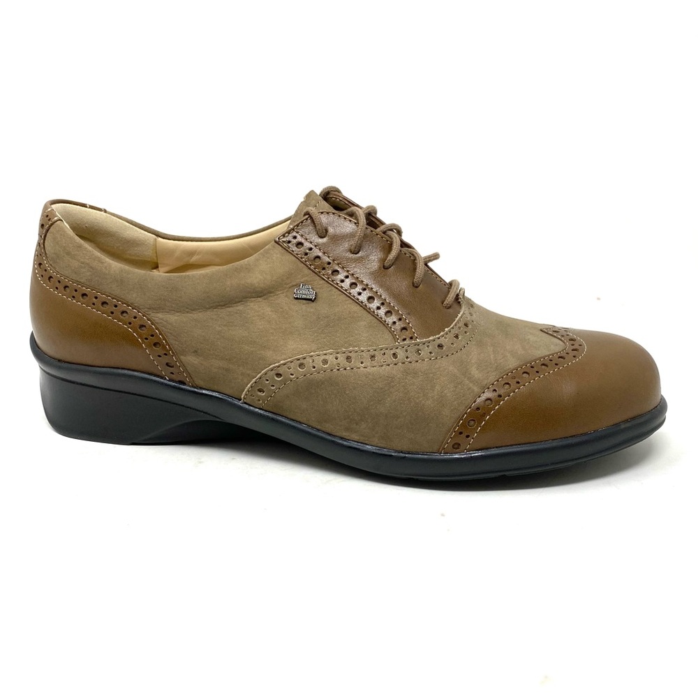 Finn Comfort Eureka Oxford Venezia/Bear UK 8.5 Leather Lace-Up Shoes